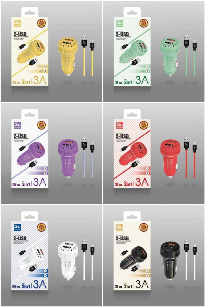 SAVER / CAR CHARGER MACARON 3.0A + KABEL DATA MICRO 